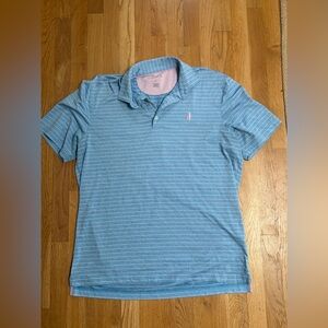 Johnnie O Striped Polo Shirt - Size L